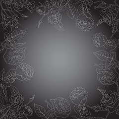 Image showing Vector floral background, frame from flowers 