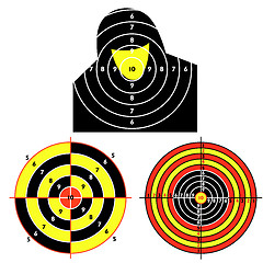 Image showing Set targets for practical pistol shooting, exercise.