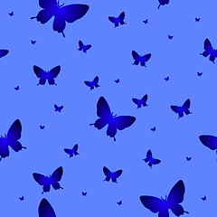 Image showing Abstract seamless wallpaper pattern butterflies