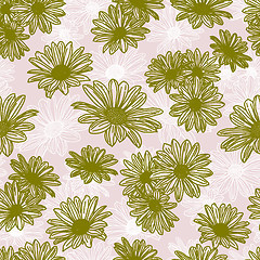 Image showing Vector flower seamless background