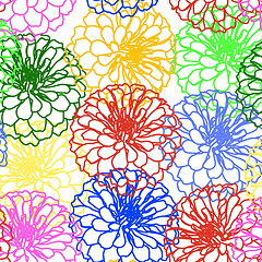 Image showing Seamless wallpaper with beautiful flowers