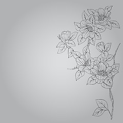 Image showing hand drawn background with a fantasy flower