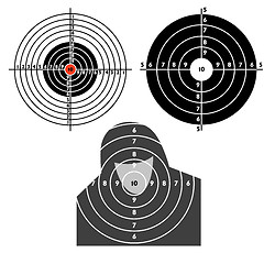 Image showing Set targets for practical pistol shooting