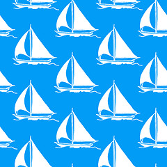 Image showing seamless wallpaper with a sailboat 