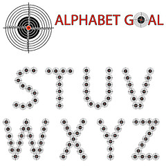 Image showing Vector alphabet of the target, hit the target