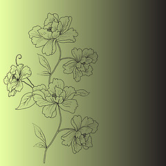 Image showing eps10 hand drawn background with a fantasy flower