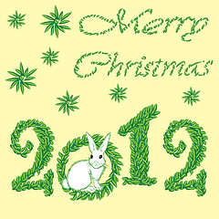 Image showing Happy New Year 2012 greeting card