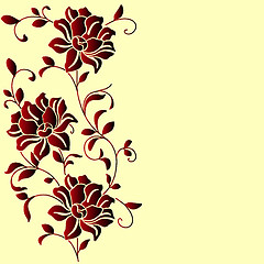 Image showing  hand drawn background with a fantasy flower