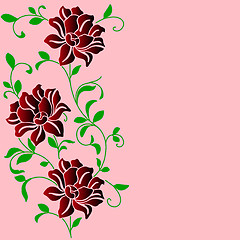 Image showing hand drawn background with a fantasy flower