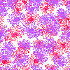 Image showing Vector flower seamless background