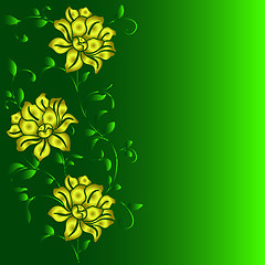 Image showing hand drawn background with a fantasy flower