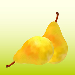 Image showing  two  pears