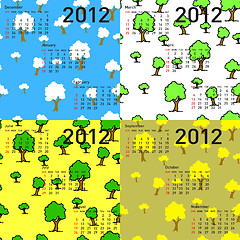 Image showing seamless wallpaper 2012 calendar days of the year