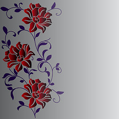 Image showing  hand drawn background with a fantasy flower