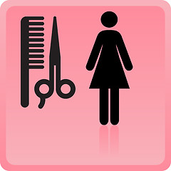 Image showing haircut or hair salon symbol