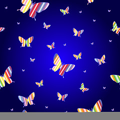 Image showing Abstract seamless wallpaper pattern butterflies