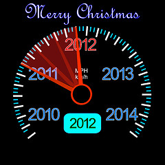 Image showing 2012 counter on the dashboard for new year