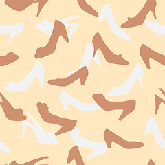 Image showing woman shoes seamless pattern illustration background