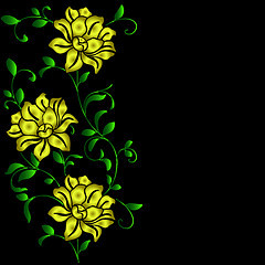 Image showing hand drawn background with a fantasy flower