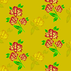 Image showing Seamless floral background. Repeat many times. 