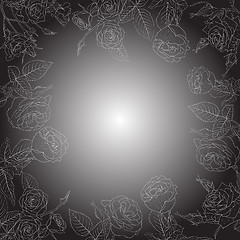 Image showing Vector floral background, frame from flowers 