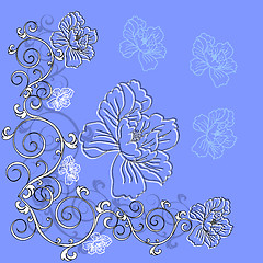 Image showing  fantasy hand drawn flowers