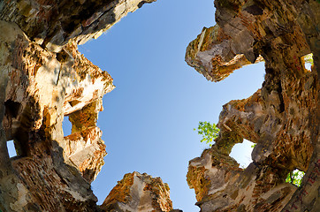 Image showing The ruins of an abandoned Pnivsky castle in Ukraine