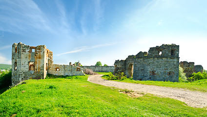 Image showing The ruins of an abandoned Pnivsky castle in Ukraine