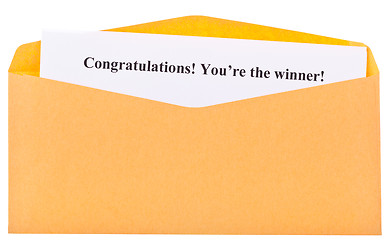 Image showing Congratulations! You're the winner !