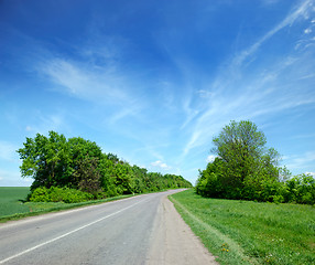 Image showing Deserted road in the remote rural areas