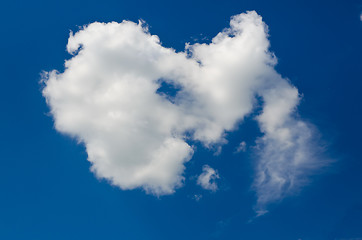 Image showing lonely cloud in the clear sky