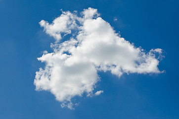Image showing lonely cloud in the clear sky