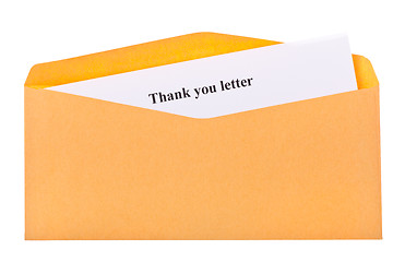 Image showing thank you letter