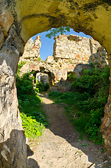 Image showing The ruins of an abandoned Pnivsky castle in Ukraine