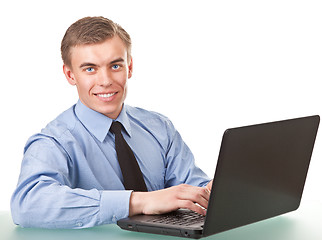 Image showing Laptop user at work