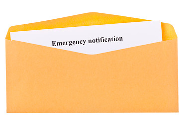 Image showing emergency notification