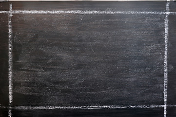 Image showing Chalkboard background with a chalk drawing frame