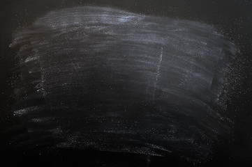 Image showing Smudged black chalkboard background