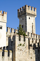 Image showing Ancient castle in Sirmione, on Garda Lake, Italy