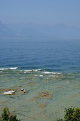 Image showing Transparent waters of Garda Lake, Italy