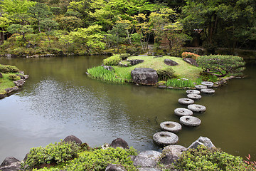 Image showing Japanese garden in Nara