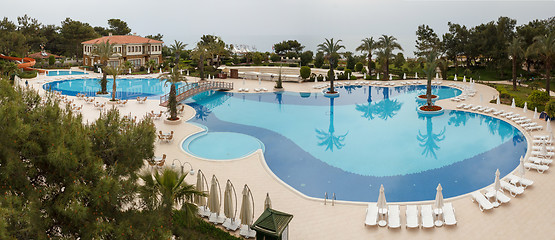 Image showing Panorama of swimming pool