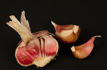 Image showing Garlic bulb and cloves