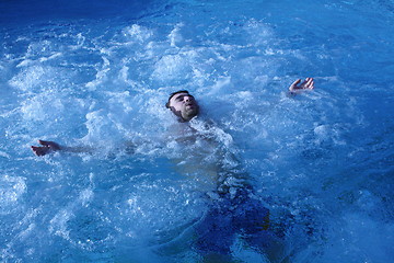 Image showing a bubble bath at spa  