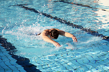 Image showing butterfly swimmer