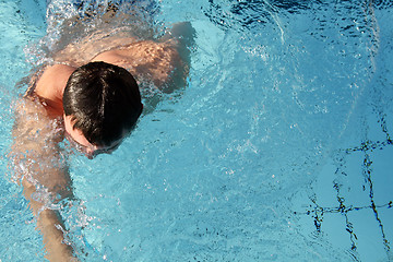 Image showing swimming training