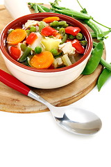 Image showing Summer vegetable soup.