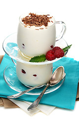 Image showing Bavarian cream with chocolate.