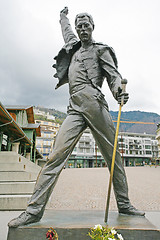 Image showing MONTREUX, SWITZERLAND APRIL 23, 2012: Freddy Mercury Statue in M