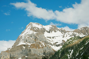 Image showing Stunning Mountain landscape below a beautiful sky